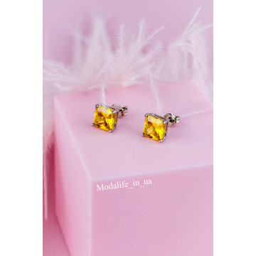 Сережки Moon жовті 00725